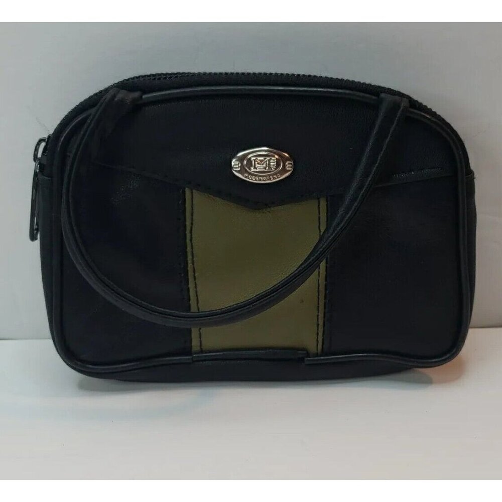 Pre-owned Small Black & Olive Change Purse with Handles